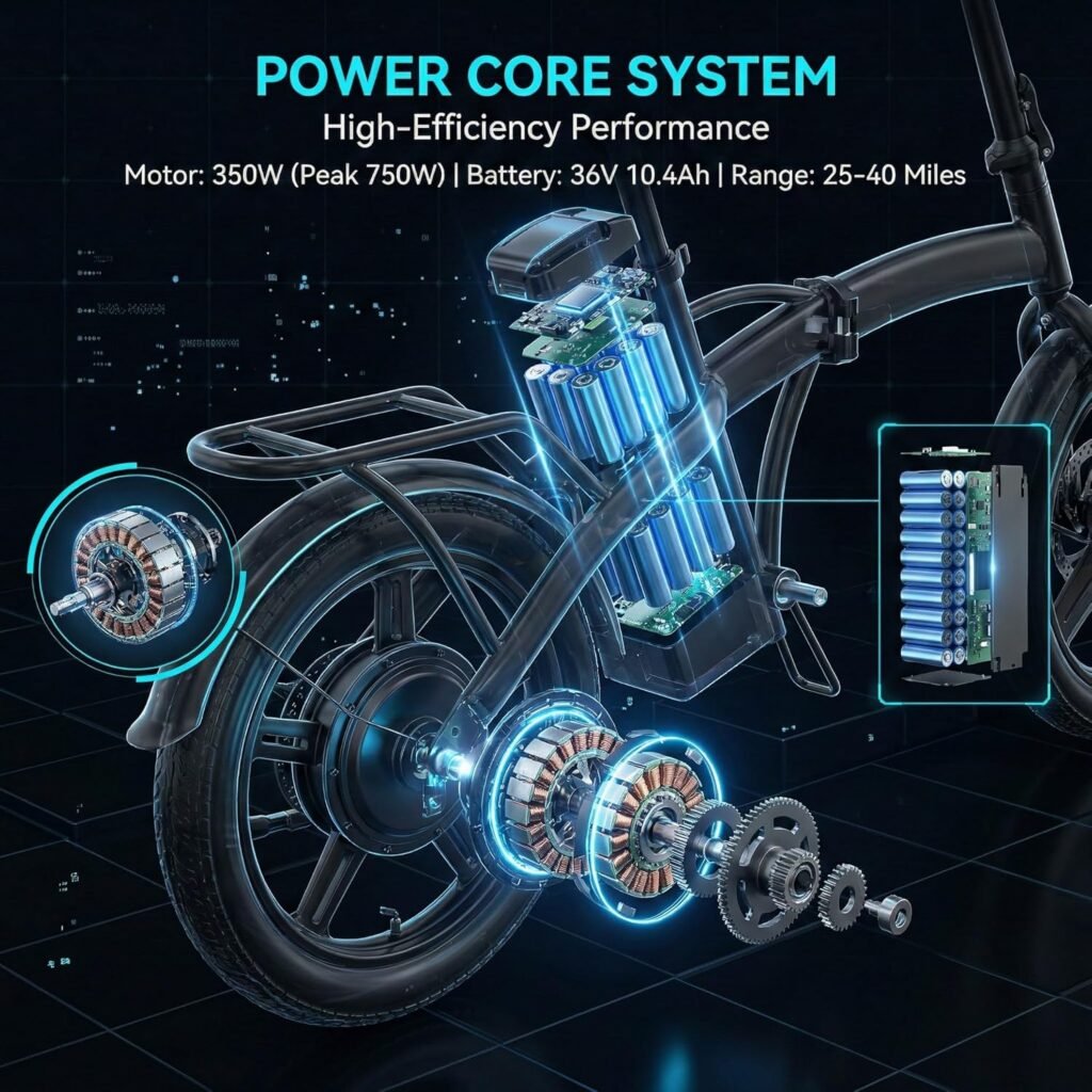 Sepado Folding Electric Bike for Adults,750W Peak Motor Mini Ebike