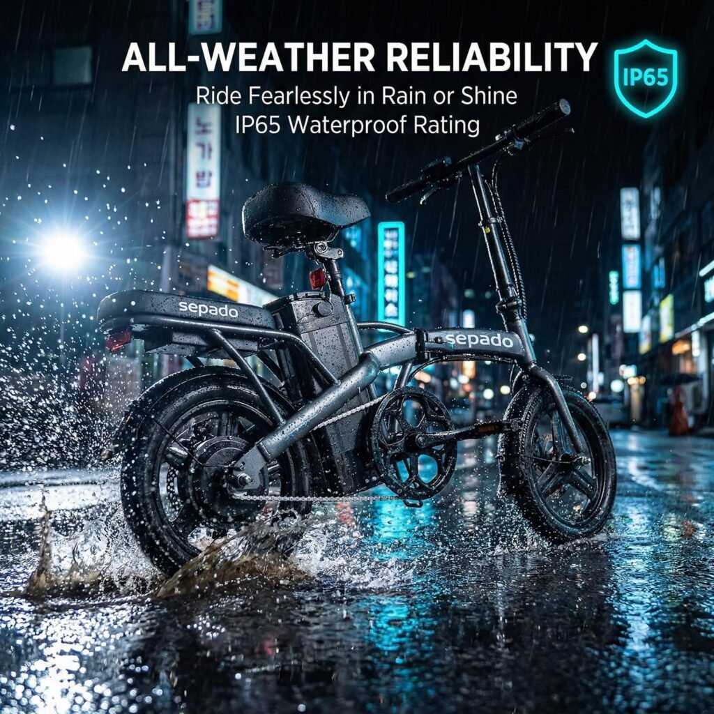 Sepado Folding Electric Bike for Adults 20-40 Miles Range